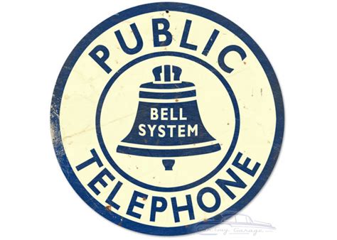 Bell Telephone Metal Sign 14 Round