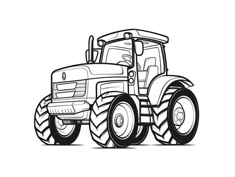 Bold Tractor Coloring Page Coloring Page