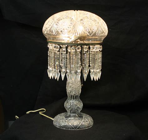 Bargain Johns Antiques Tall And Impressive Antique Cut Glass Lamp 22