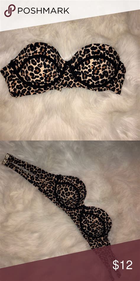 Cheetah Print Bandeau Bikini Top Bikinis Printed Bandeau Cheetah Print