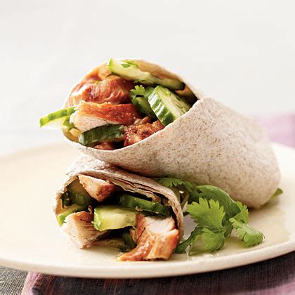 Fresher, leaner and quicker than the traditional version. Thai Chicken Wraps - Health.com