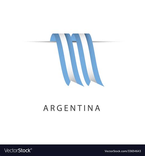 Argentina Ribbon Flag Template Design Royalty Free Vector