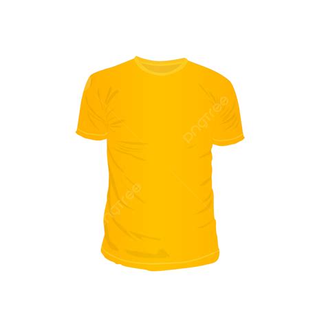 Desain Template Vektor Kaos Kuning Kosong Kemeja Templat Kaos Png