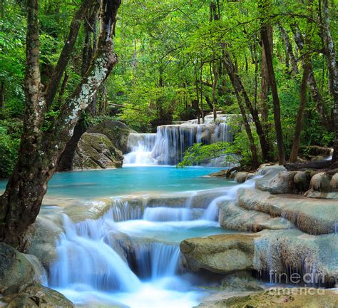 Erawan Waterfall In Thailand Photograph By Noppakun Wiropart