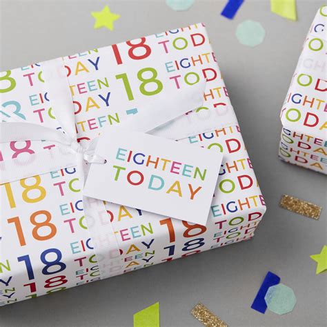 Affordable and search from millions of royalty free images, photos and vectors. 18th Birthday Wrapping Paper Set By Studio 9 Ltd ...