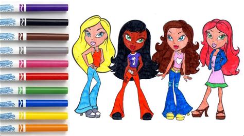 Coloring Bratz Dolls - Coloring Pages - YouTube