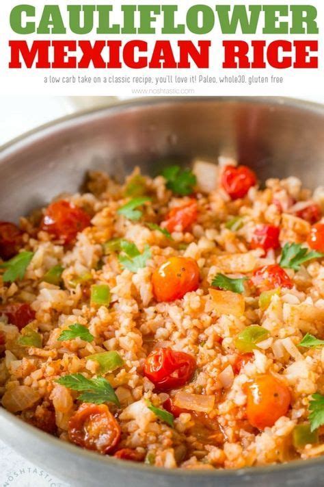 Cauliflower Mexican Rice Low Carb Paleo Whole30 Cookbook Recipes
