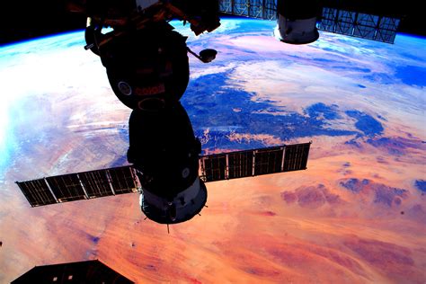 Soyuz Spacecraft Docked To The International Space Station Nasa Photo