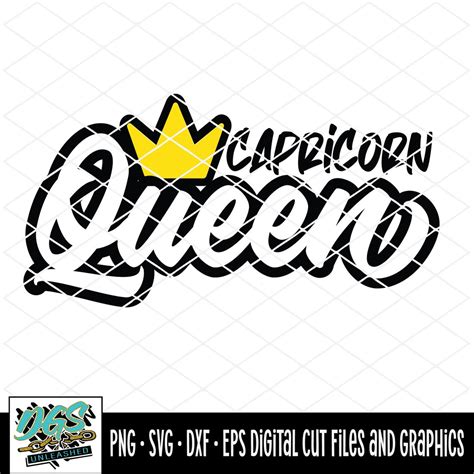 Capricorn Queen Svg Dxf Png And Eps Digital Design File Etsy