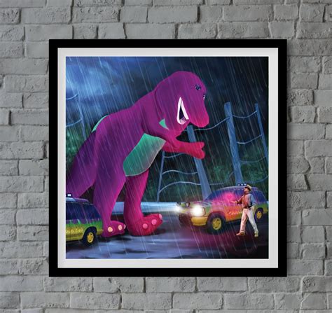 Barney At Jurassic Park Screamprints