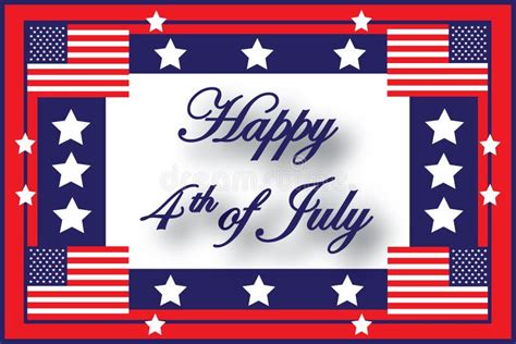 Happy 4th Of July American Flag Stock Illustration Illustration Of