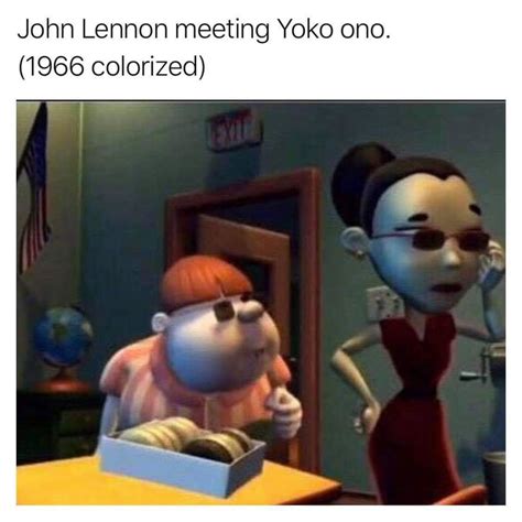 John Lennon Meeting Yoko Ono 1966 Colorized Historymemes