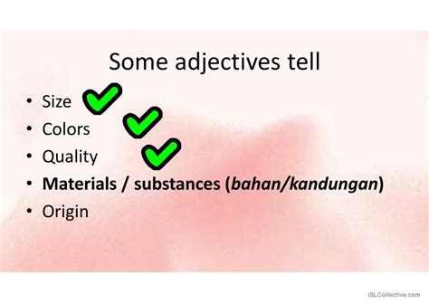 Adjectives Kata Sifat ESL Beginn English ESL Powerpoints