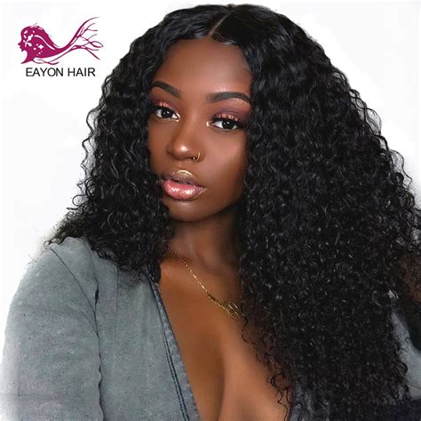 Eayon Brazilian Hair Water Wave Wigs Lace Frontal Wig Curly Human Hair Wigs For Black Women