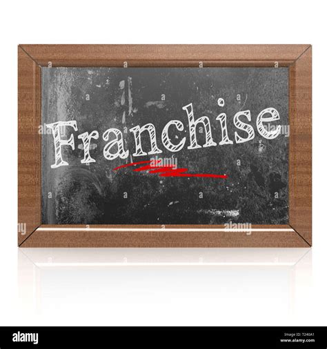 Franchise Text Written On Blackboard 3d Rendering Stock Photo Alamy