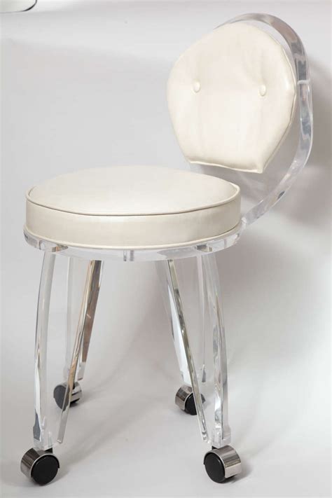 Stop by your local the home depot store and one. Lucite Upholstered Rolling Swivel Vanity Chair at 1stdibs