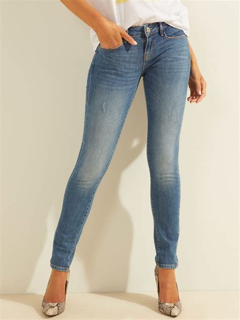 Mid Rise Skinny Jeans Guess