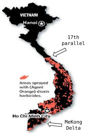 Agent Orange Hotspots Vietnam Map Map