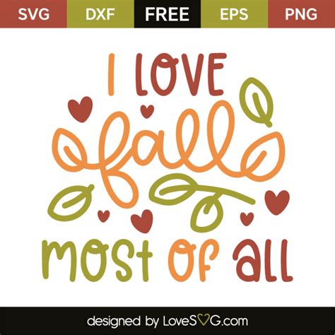 I love fall most of all | Lovesvg.com