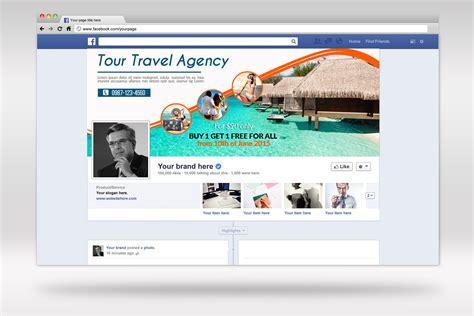 Tour Travel Agency Facebook Timeline Cover By Designhub Thehungryjpeg