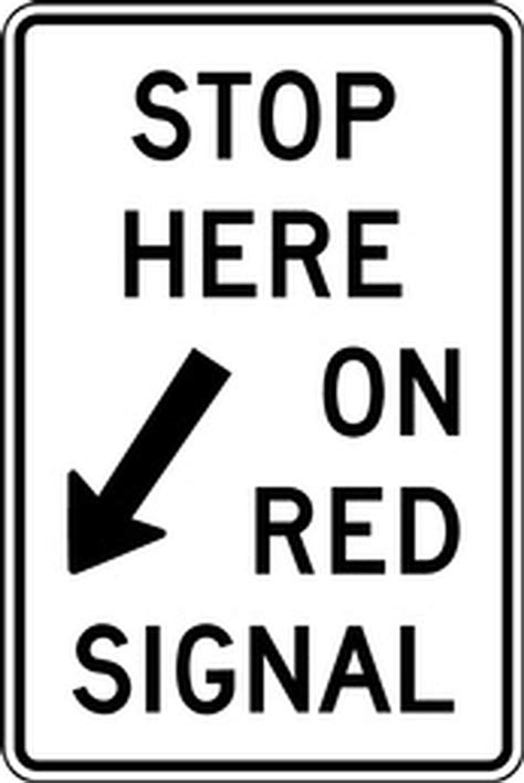Buy Rb 78 Stop Here On Red Signal Sign Traffic Control Signs