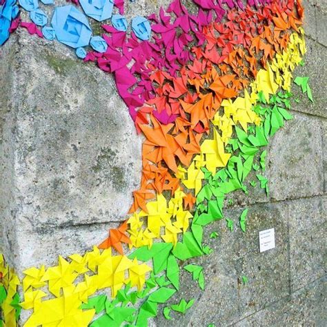 La Origami Street Art Di Mademoiselle Maurice Bigodino