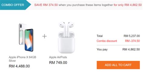 Last known price of apple iphone x was rs. Get the iPhone X with the Apple AirPods for less than RM5 ...