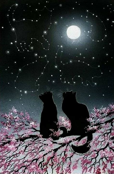 Pagewoman “cat Constellations By Irina Garmashova ” Black Cat Art