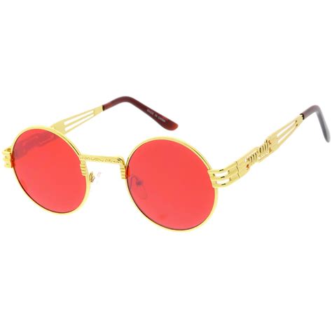 steampunk 80s retro fashion round frame sunglasses ver 5 0