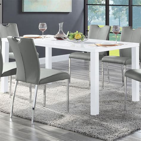 Acme Furniture Dn00740 Pagan Dining Table High Gloss White Finish
