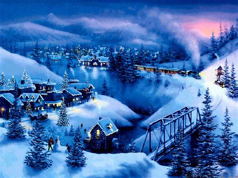 Christmas Scenery Background Wallpaper 26153 Baltana