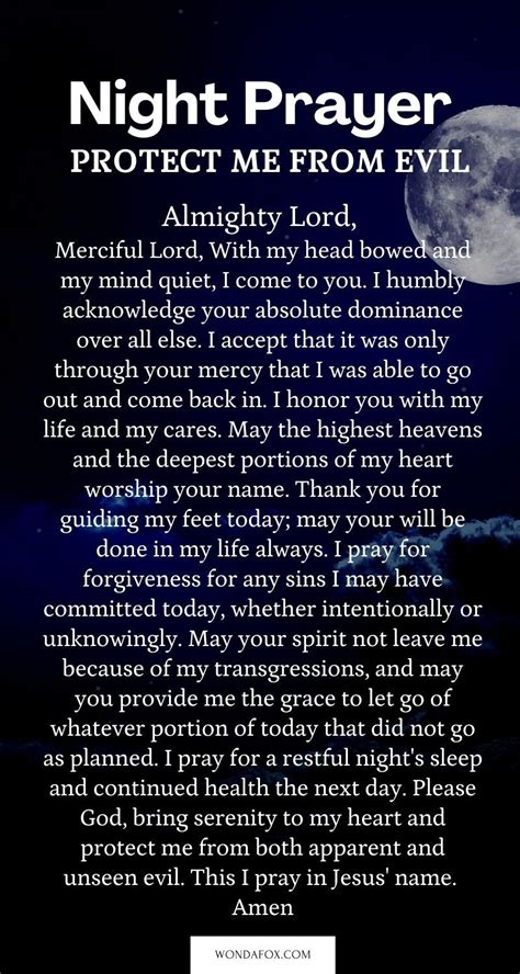 15 Short Night Prayers To Say Before Bed Wondafox Good Night Prayer