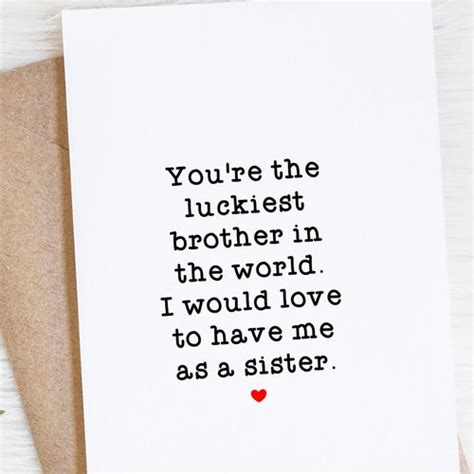 funny brother birthday card from sister etsy