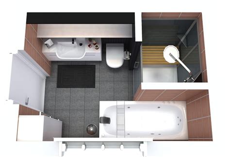Narrow bathrooms can feel frustrating, because they have a high square footage but not much leeway in layout. Small Bathroom Layout | RoomSketcher