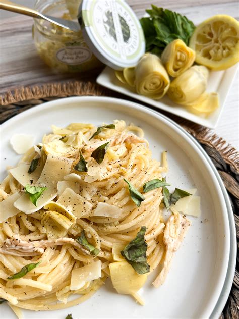 Lemon Artichoke Pesto Pasta DeSocio In The Kitchen