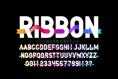 Ribbon Alphabet Stock Vector Illustration Of Element 53689918