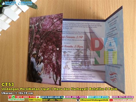 Alasan mengapa desain undangan yang unik. Undangan Pernikahan Lipat 3 Heru Dan Nurhayati Botutihe S ...