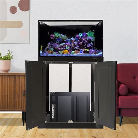 Nuvo Int 112 Gallon Lagoon Aquarium Black Aps Stand Rfs Acrylic