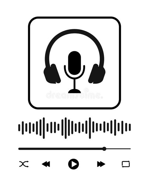 Online Radio Podcast Broadcast Concept Audio Player Interface With