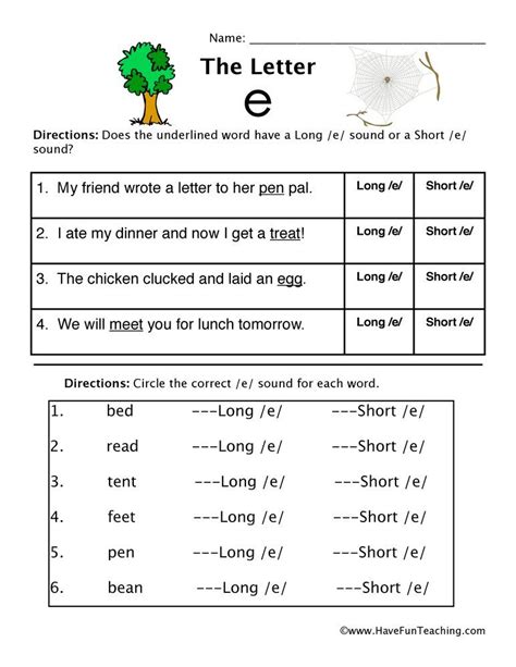 Long Vowel Worksheets Kindergarten Phonics Worksheets Printable Math