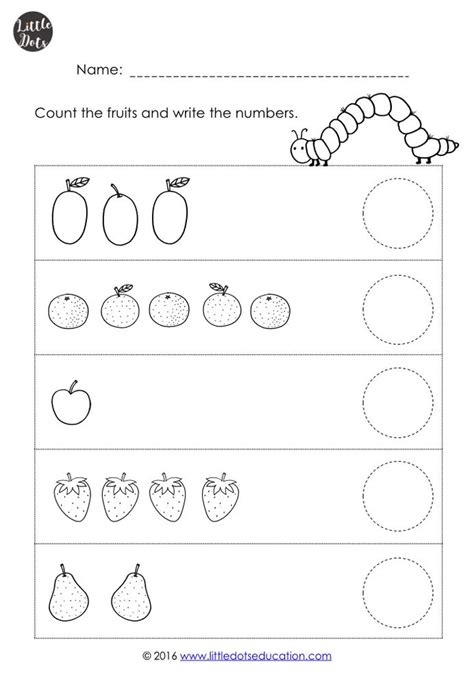 The Very Hungry Caterpillar Theme Numbers And Counting Worksheets And