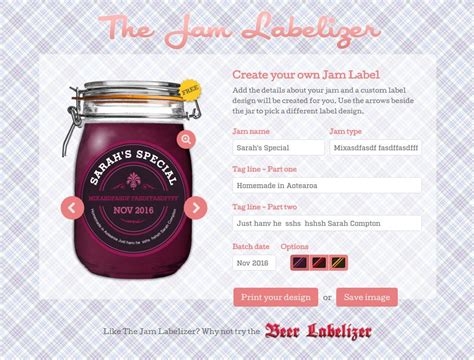 Personalized Jam Labels For Homemade Delights