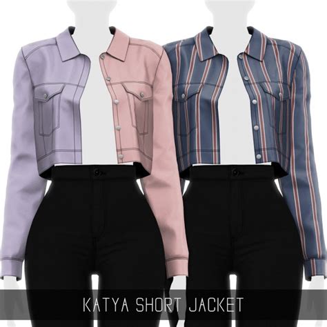 Simpliciaty Katya Short Jacket Sims 4 Downloads