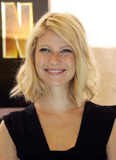 Long Bob Hairstyle With Casual Half Done Twists Gwyneth Paltrows