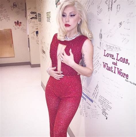 Lady Gaga Sparkles In Red Jumpsuit At Elton John Fundraiser Celebrity