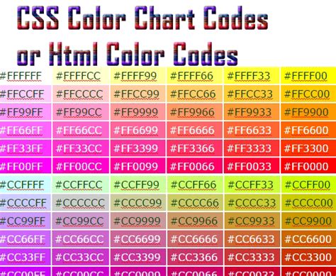 Trainees2013 Color Chart Html Background Color Code Images