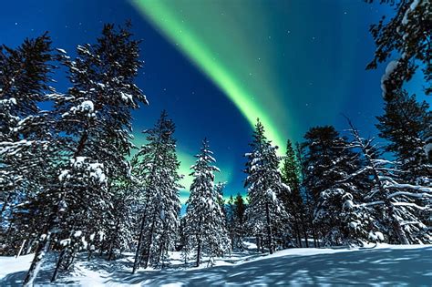 1920x1080px 1080p Free Download Northern Lights Lapland Winter