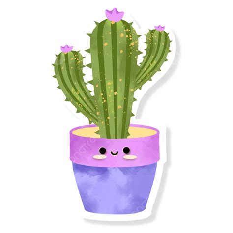 Free Download Hd Transparent Watercolor Cactus Png Cute Plant Stickers