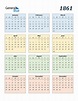 1861 Calendar (PDF, Word, Excel)