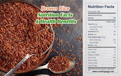 Brown Rice Nutrition Facts And Health Benefits Cookingeggs